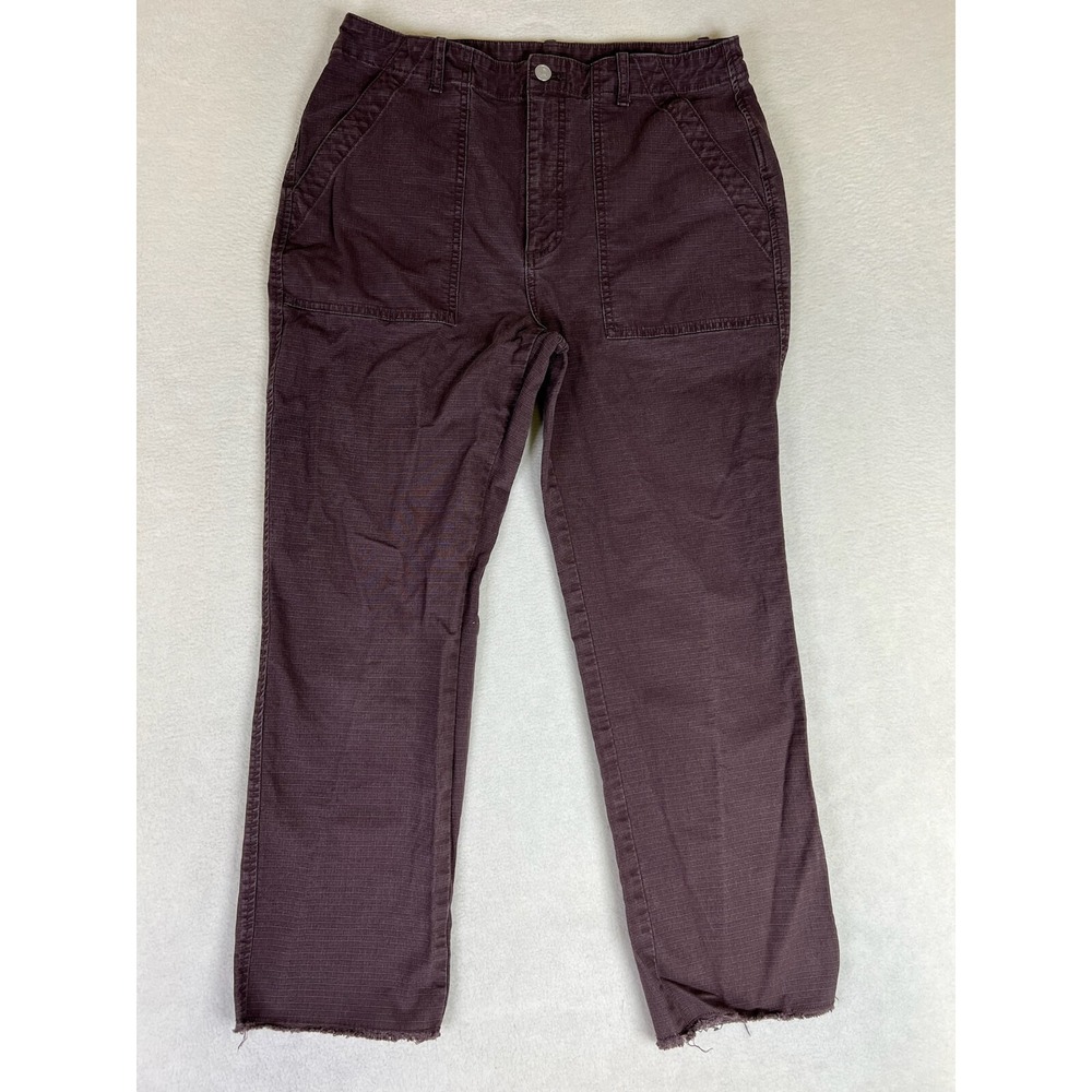 Backcountry Ripstop Ranger Pants Womens 14 Purple Straight Raw Hem Chino 34x27